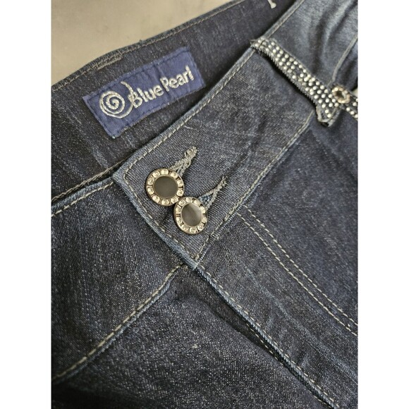 Blue Pearl Dark Wash Embellished Woman Jeans Size 24 - Picture 4 of 8